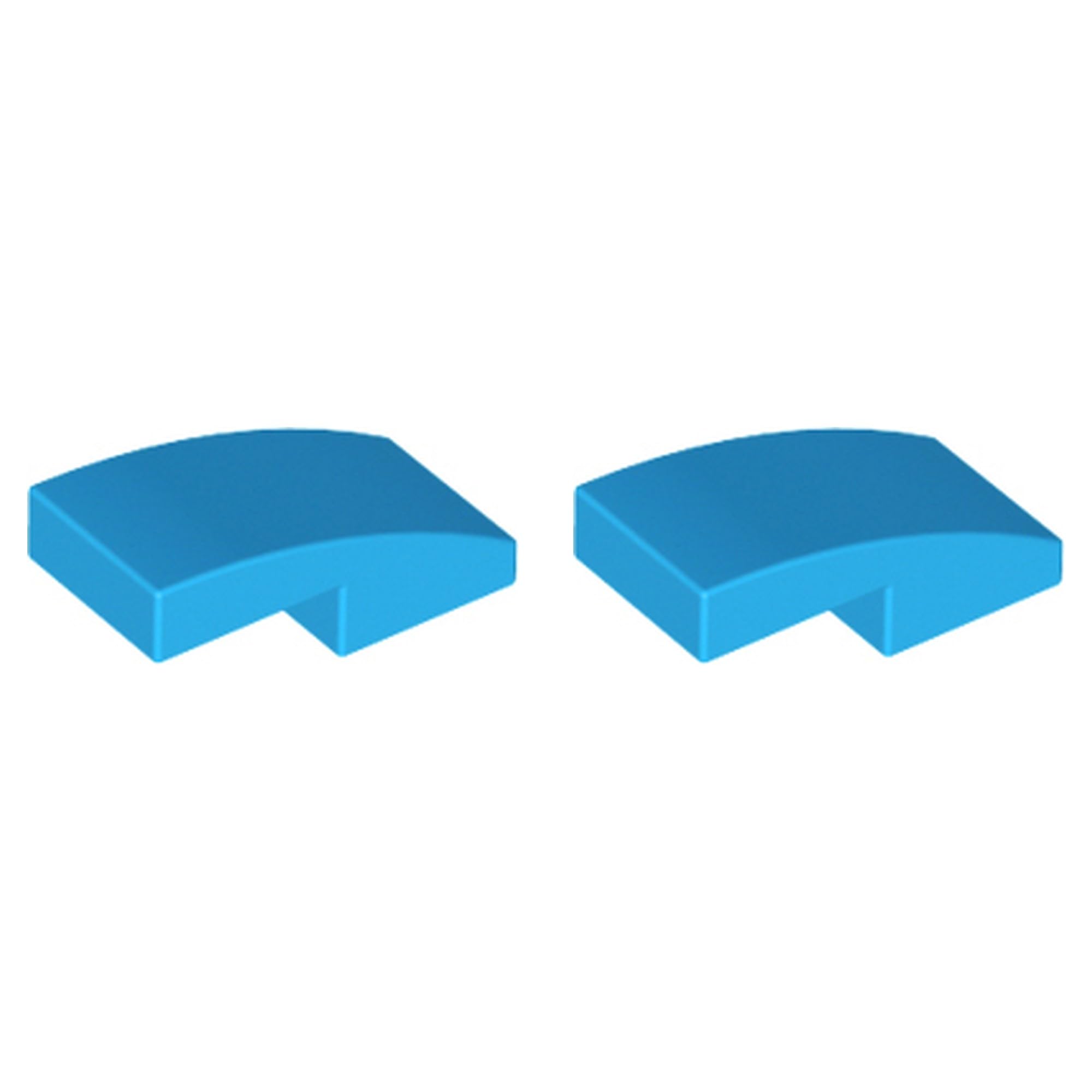 LEGO Slope, Curved 2 x 1 x 2/3, Part 11477 (Dark Azure, 2, Bricks) — image 1