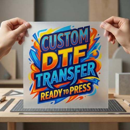 Custom DTF Transfers Ready to Press Personalized Heat Transfers for T-Shirts Your Image to Print High Definition Vibrant Decals from 2 to 16