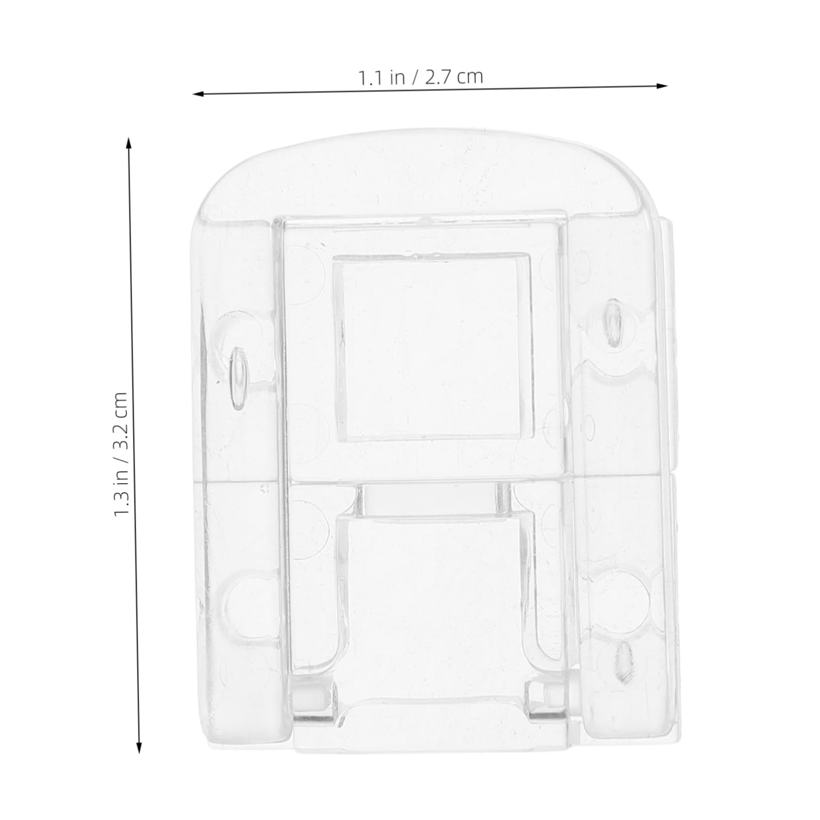 STOBAZA 10pcs Acrylic Lock Hasp Buckles for Small Hinge Hasp Box Crystal Acrylic Hinge Lock Mini Latch Easy Install for Cabinet Accessory