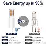 GOHDLAMP G4 LED Bulbs Warm White 2700K 12V AC/DC Not Dimmable, G4 LED Bi Pin Fitting - 3W T3 G4 LED Replace 30W Halogen Bulb for Home and Landscape Lighting 6-Pack - Image 4
