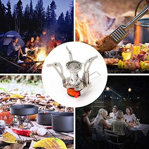 Camping Stove, LAMA 3000W Portable Windproof Camping Gas Stove Mini Burner with Piezo Ignition and Carrying Case for Picnic Backpacking Trekking