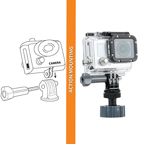 Usa Gear Handlebar Action Camera Mount With Tripod Screw And Action Style Mounting - Perfect For Atvs , Motocross , Bicycles , Bmx , Boats , Snowmobiles And More #TOP5