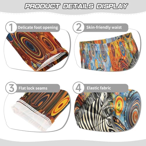 Toddler Girls Leggings Printed Yoga Pants Leggings Zebra in Gustav Klimt for Kids3