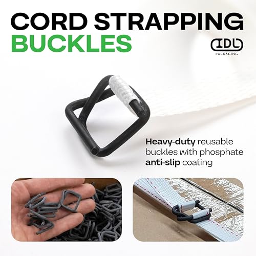 woven cord strapping roll 3434 x 164039 634 x 334 core size 2425 lbs break strength - poly packaging strapping - strength and flexibility woven strapping coil with re-tightening option by idl packaging