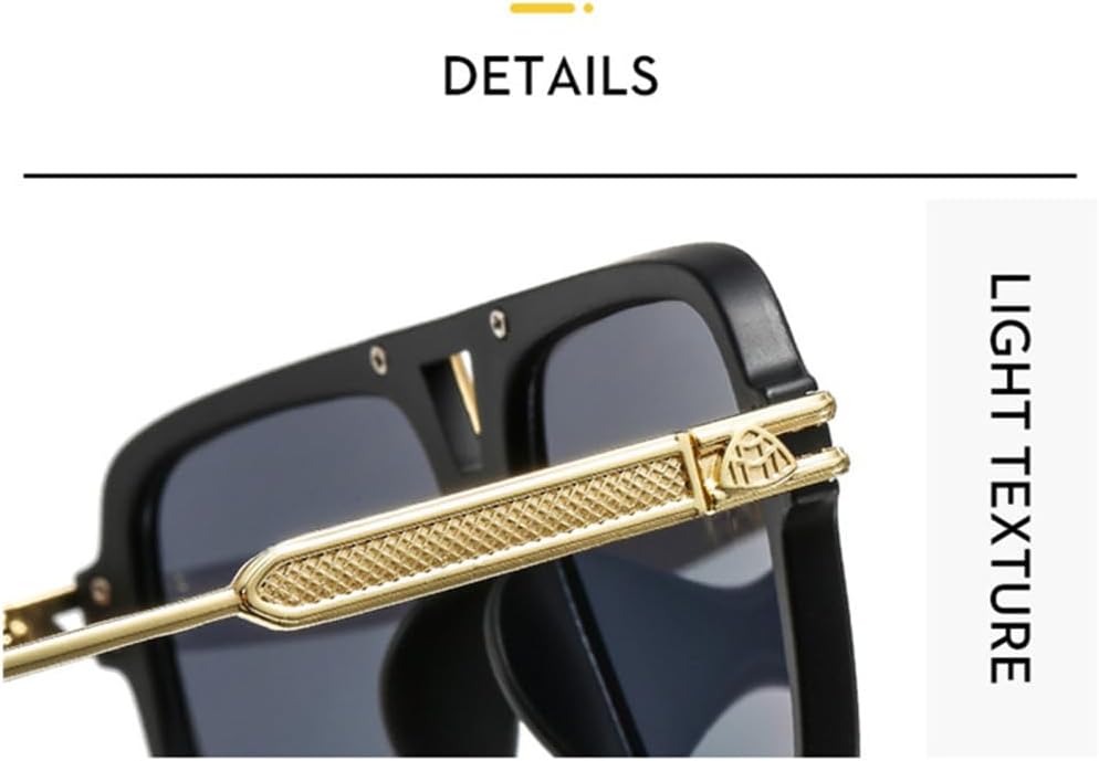 Big Frame Sunglasses Men Metal Sun Glasses Women Retro Eyeglasses Vintage