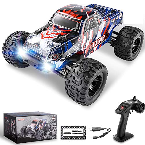 BEZGAR 7 Hobby Grade 1:16 Scale Remote Control Truck, 4WD High Speed 40+ Kmh All Terrains Electric Toy Off Road RC…