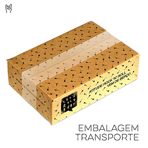 Body Bebê Iron Maiden Handmade, Let’s Rock Baby, Branco, M