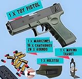 Toy Gun Kids, Foam Blaster Gun Boys Toy Guns, Soft Bullet Shell Ejecting Toy for boys Soft bullet Toy Gun with Holster, Shell Ejecting Magazine, Target, 16 Shells, 20 Bullets Shooting game kids toy - Image 2