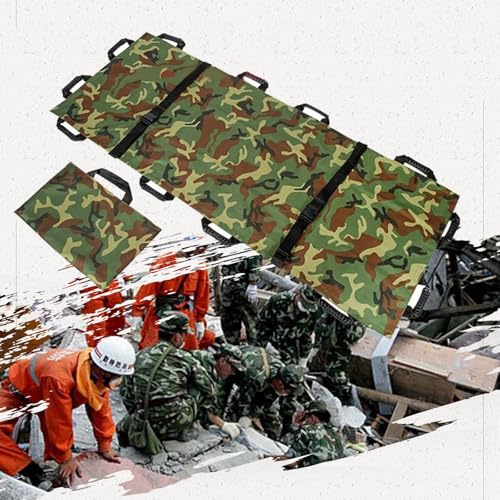 Camilla plegable portátil ligera de emergencia médica para rescate de pacientes y animales, ideal para transporte de primeros auxilios