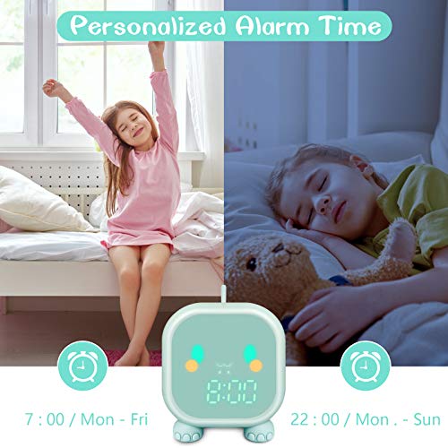 Ornalry Kids Alarm Clock, Digital Alarm Clock For Kids Bedroom, Cute Dinosaur Alarm Clock Children's Sleep Trainer, Wake Up Light & Night Light With Usb Alarm Clock For Boys Girls Birthday Gifts #TOP4