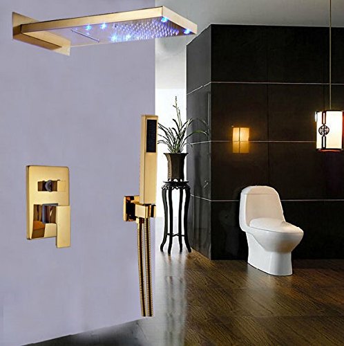 Ensemble complet douche LED Gowe mural pour résoudre le manque de pression et d'espace