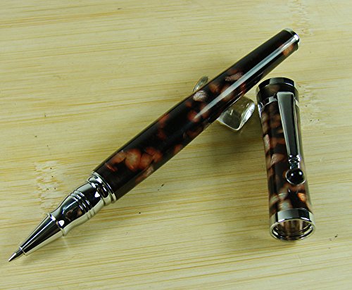 Lanxivi Fuliwen Rollerball Pen Fashion Style Brown Offfee Celluloid Corrugated Wiht Pen Pouch #TOP5