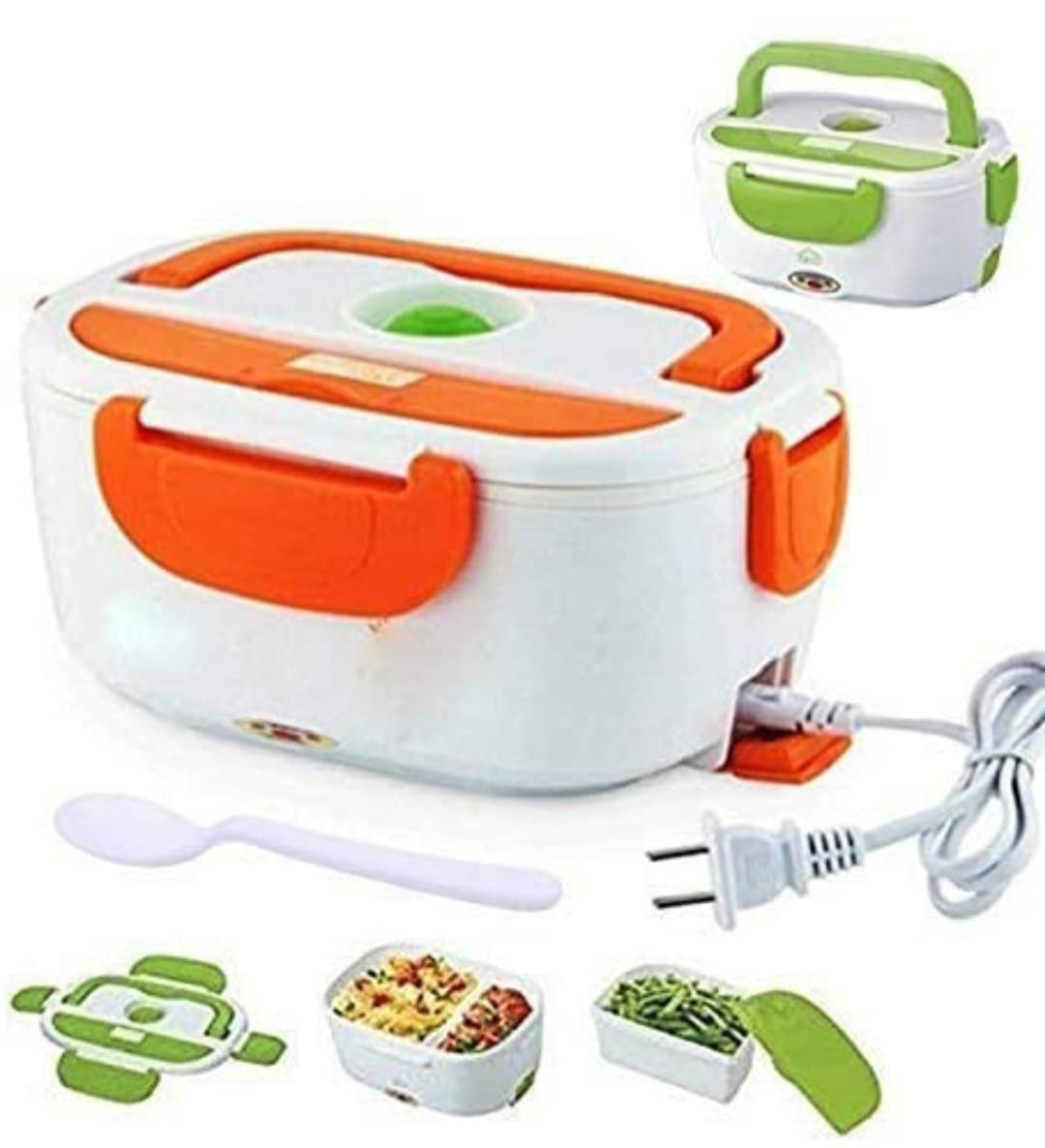 Electric Heated Portable Food Warmer Plastic Lunch Box Electric Tiffin