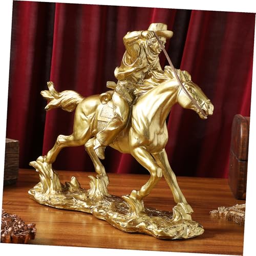 Statuette cheval dorée ORFOFE pour combler un vide déco sur étagère - 7