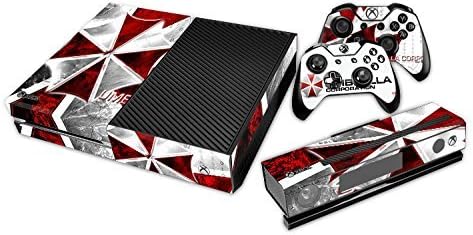 Action Adventure and Horror Games World Design Skin Stickers For Microsoft Xbox ONE Console + Controllers and Kinect (Resident Evil Umbrella Corporation Logo)