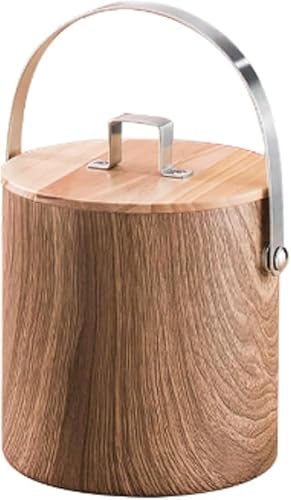 AZIEBAY アイスペール ステンレス 二重構造 真空断熱 蓋付き ハンドル付 家庭・業務用 保冷アイスバケット 溶けにくい ご安心してお選びください