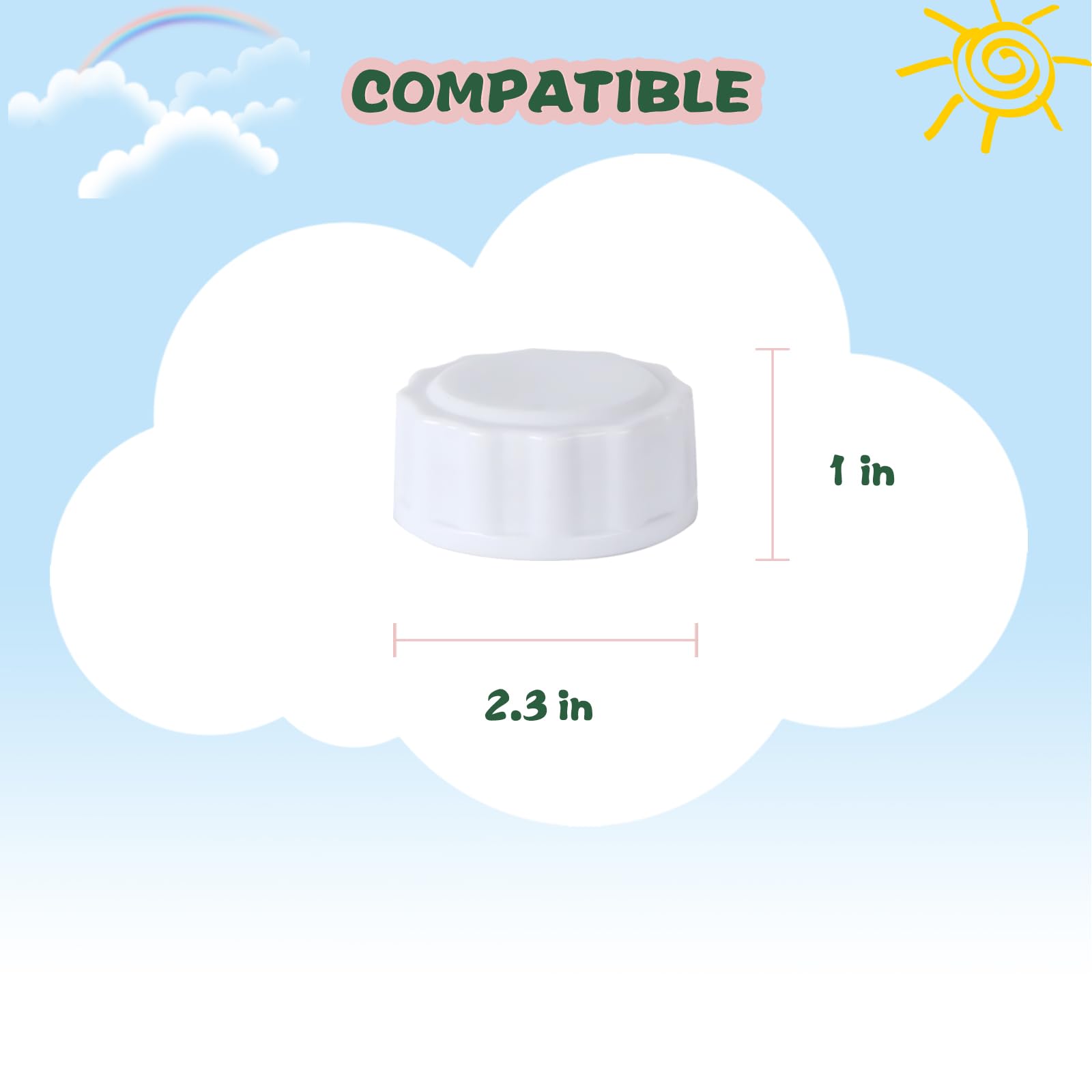 Pack of 8 Travel and Storage Caps Compatible with Philips Avent Baby Bottles(Natural and Anti-Colic), Replacement Airtight Lids Wide-Mouth Bottle