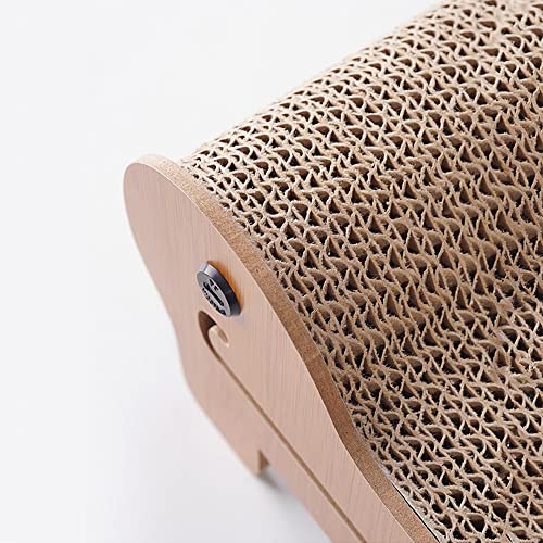 Tapis grattoir pour chat avec protection canapé intégrée en papier ondulé rigide - 4