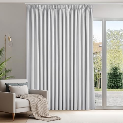 Deconovo Cortinas Dormitorio Salon Térmicas Aislantes Frio y Calor Decoración para Habitacion Moderna, 2 Piezas, Blanco, 200×245 CM