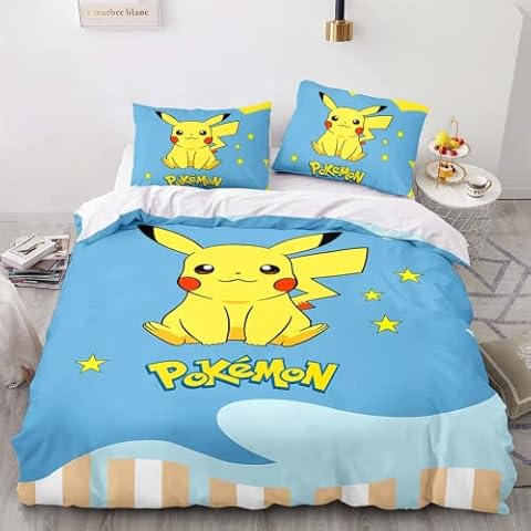 Anime Bettbezug,Bettwäsche-Set für Kinder,Bettbezug aus Polyester Cover