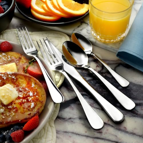 Light Blue Cake Knife & Server Set Design with Simulated Rhinestone for All Party Occasions