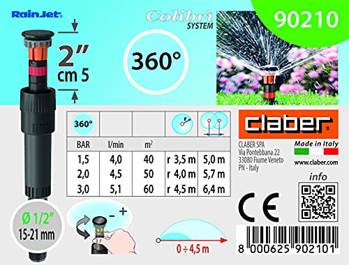 Claber 87312 Inter. MICROIRRIGATORE 360 90210