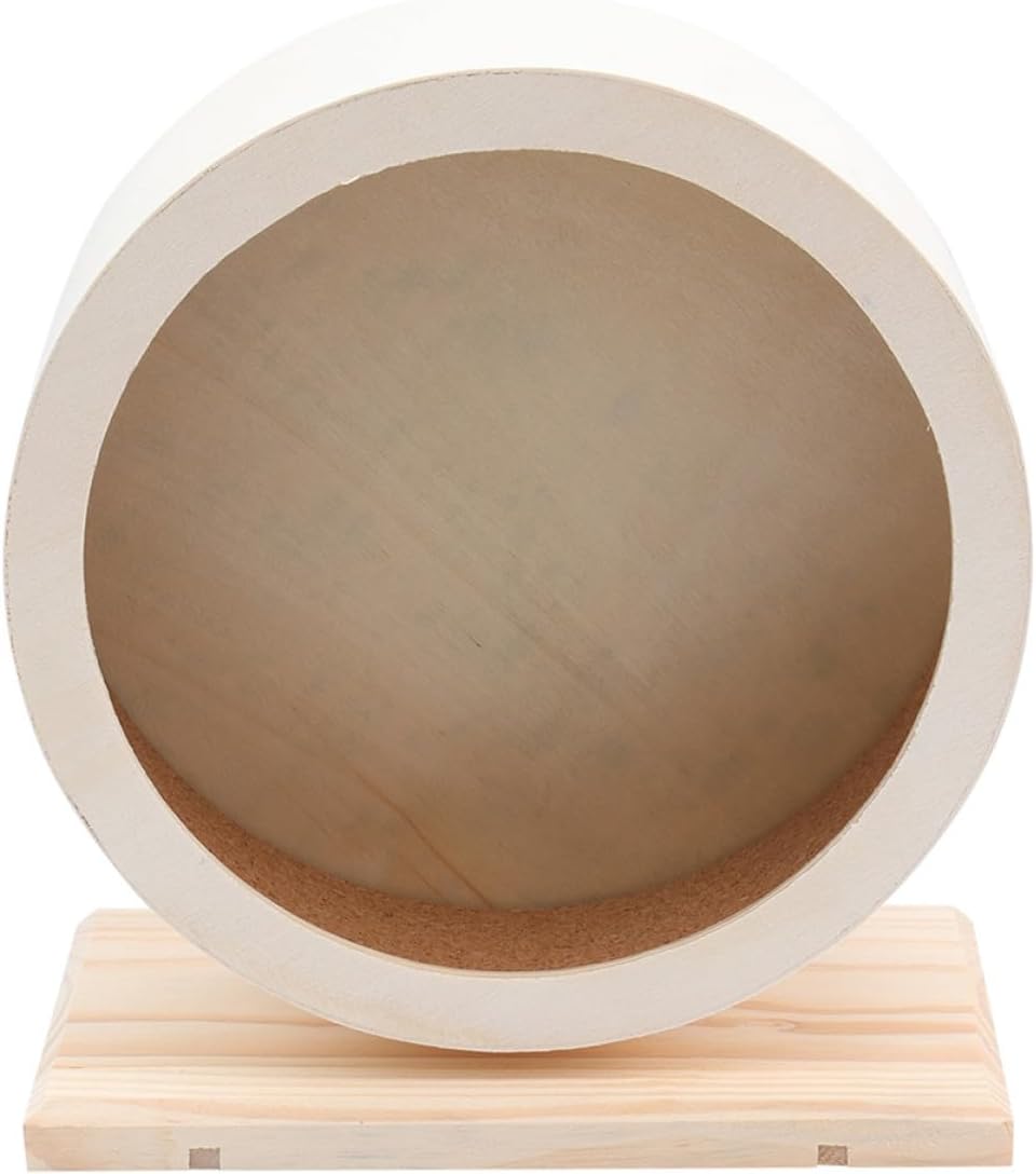 UPKOCH Silent Wooden Hamster Running Wheel Pet Exercise Roller Large Size Quiet Hamster Jogging for Small Animals