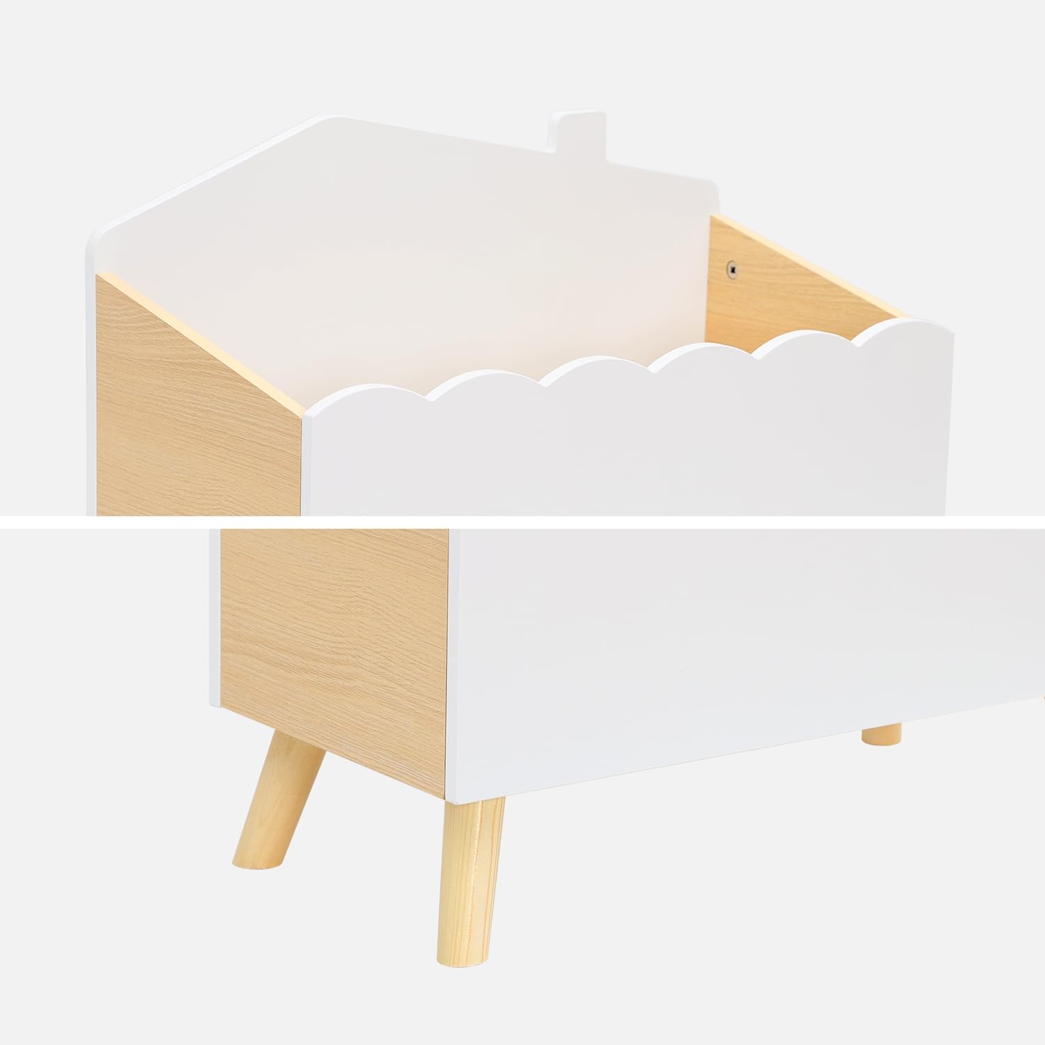sweeek Contenitore per bambini Bianco - 58x48x28 cm