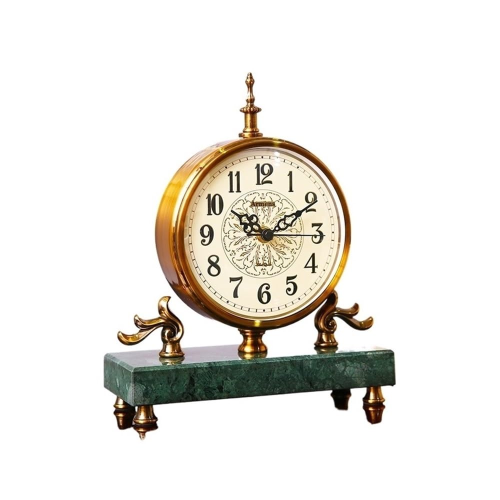 B3F7M4R9J2 Table clock Premium Table Clock Decor Silent Desk For Kitchen, Bathroom, Living Room, Bedroom, Office(Green)