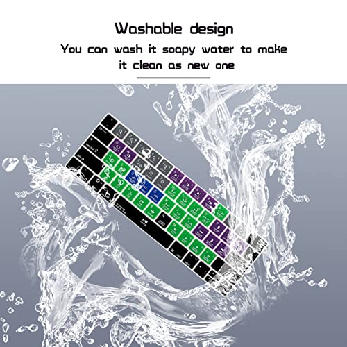 Hrh Avid Pro Tools Shortcuts Hotkey Silicone Keyboard Cover Skin For Macbook New Pro With Touch Bar 13 Inch And 15 Inch(A2159/A1989/A1706,A1990/A1707) 2019 2018 2016 2017 Release Us Version #TOP6