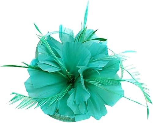 BCDlily Tocado con plumas de flores, sombrero para mujer, fiesta de té, vintage, Derby, boda, cóctel, clip para tocado