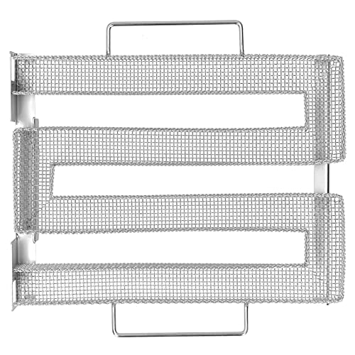 Cold Smoke Generator, 21.5x22.6x4.6cm M Type Stainless Steel Smoked Network Disk Cold Smoke Generator, for Barbecue, Bacon Roast, BBQ Grill