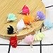 eMagTech 100Pcs Multicoloured Fabric Flower Pendants Chiffon Cloth Flower Pendants Cloth Tassel Floral Charms with Metal Petals Caps for Dangle Earrings Sweater Necklaces