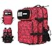 ELITEX V2 Mochila 45L Táctica Militar Bandera USA Impermeable para Caza Aire Libre Deportes Gimnasio Portatil Oxford 900D (Rojo Camuflaje)