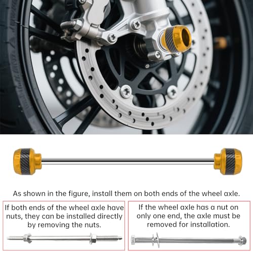 Image of Windance 4pcs Universal Fork Frame Sliders Crash Protectors Wheel Crash Protector Falling Protection Safety Gear for Motorcycles Motorbikes Moped Scooters (Yellow)