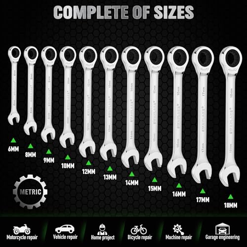 Swanlake Garden Tools Ratcheting Wrench Set thumb #5