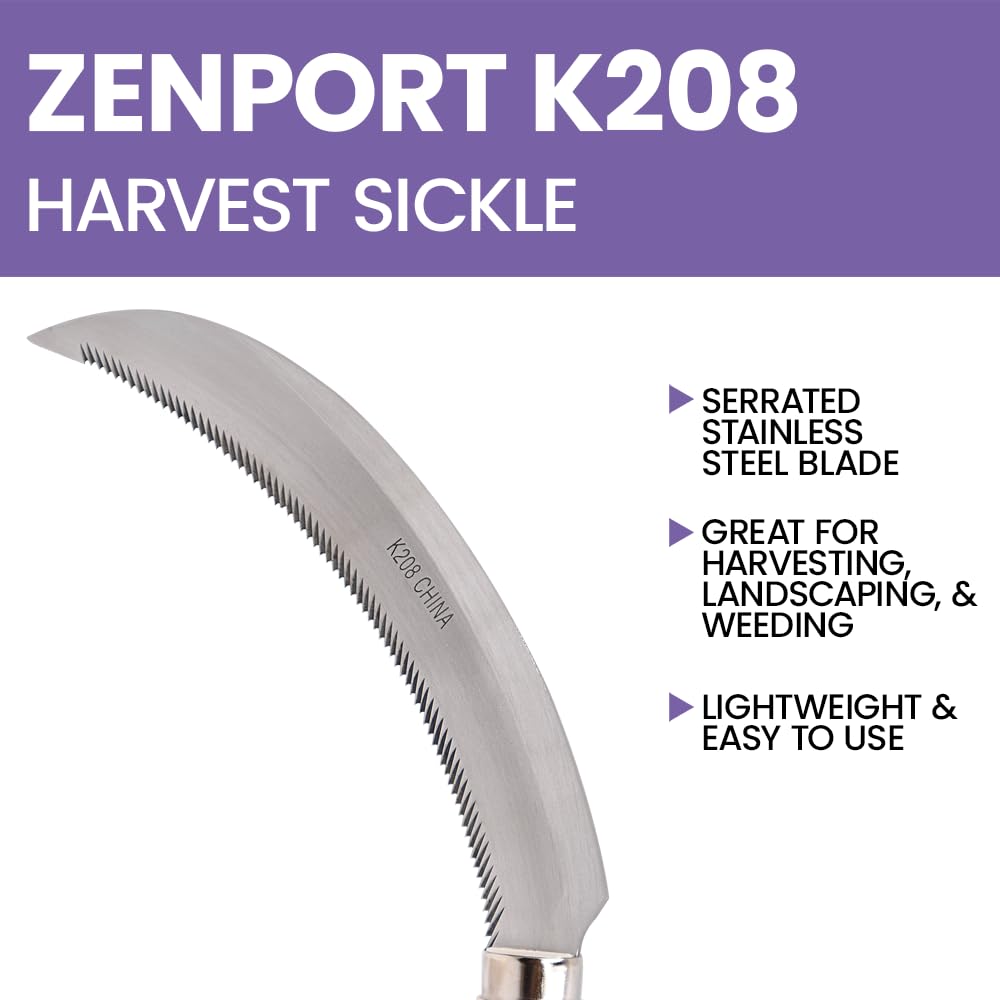 T−FAL KO6208JP Amazon.com : Zenport K208 Harvest Sickle with Wooden Handle