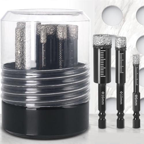 Set de 10 Brocas de Diamante para Taladro con Vástago Hexagonal 1/4" miniatura 3