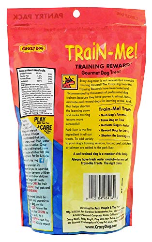 Crazy Dog Train-Me! Training Reward Dog Treats 16 Oz., Bacon Regular - Thumbnail 2
