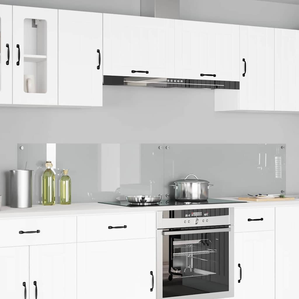 Solivagant Küchenrückwand 2 pcs Transparent 110 x 40 cm Gehärtetes Glas, Küche Esszimmer,Küchenhelfer -utensilien, 14.8 kg-3415488