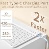 Funda con teclado para iPad Air 11" M4/M3/M2 y Air 5ª/4ª Gen 10.9" | Teclado inalámbrico desmontable con portapencil y encendido/apagado automático, soporte multángulo, Blanco Crema 6