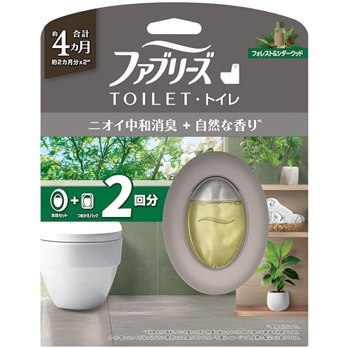 ファブリーズ トイレ用消臭・芳香剤 フォレスト＆シダーウッドの香り 本体 6.3mL＋詰め替え 6.3mL ペアパック