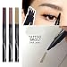 Ownest Liquid Tattoo Eyebrow Pen With Four Tips Brow Pen, Long-lasting Waterproof Brow Gel for Eyes Makeup-BLACK/BROWN