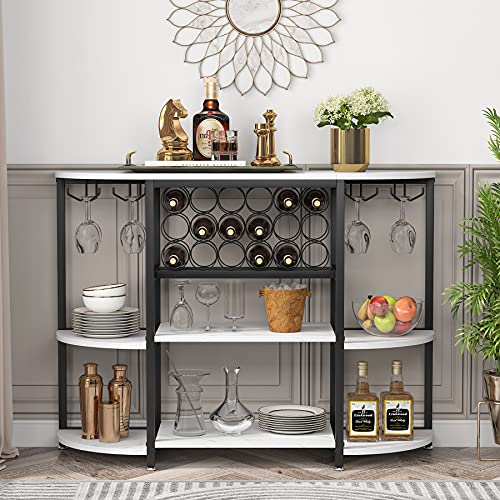 LITTLE-TREE-Home-Bar-Furniture-Wine-Rack-Table-White