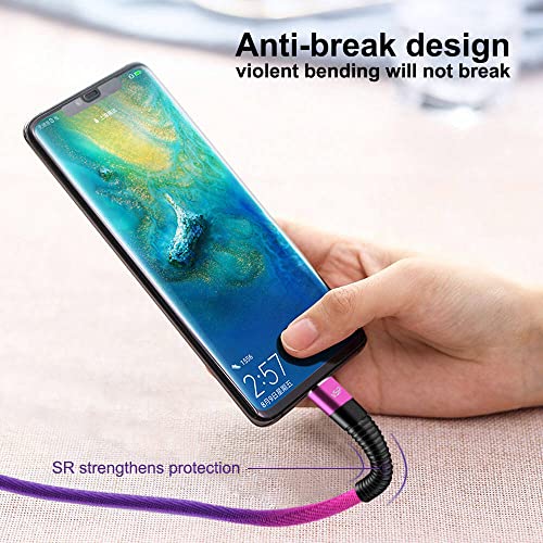 Colourful Rainbow 1.5m / 150cm USB-C Data Transfer/Sync and Charging Cable with Metal Shell Connectors Compatible with USB-C/Type-C Port (USB-C to USB-C) - Image 4