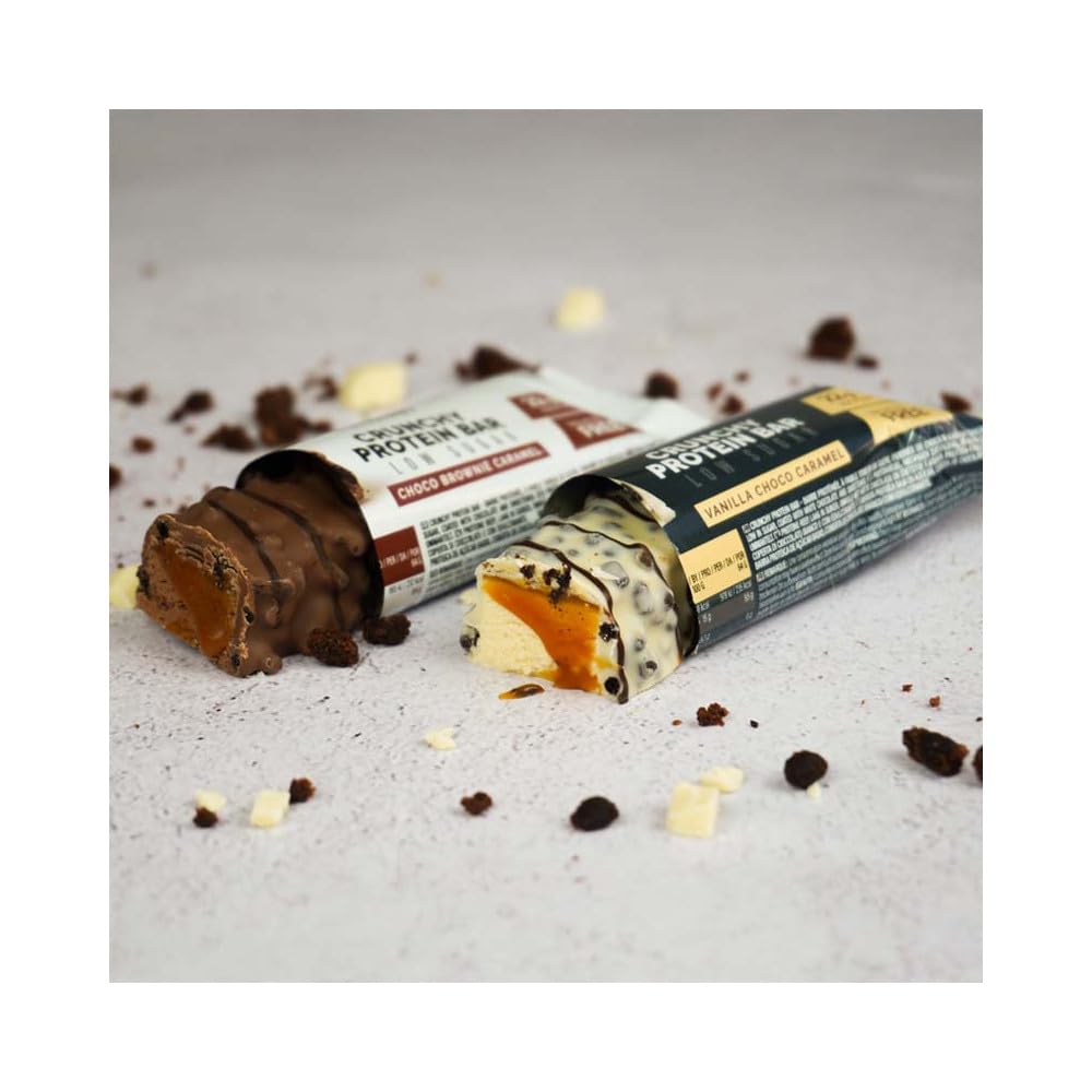 Superset Nutrition | Crunchy Protein Bar (15x60g) | Barres protéinées | Moelleuses, croustillantes et 36% de protéines - Vanille Choco Caramel