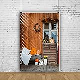 Qinunipoto 背景布 木の板の壁の背景 カボチャ 1x1.5m 記念撮影 写真撮影用 写真の背景 写真館 インスタ写真 パーティーの装飾 パーティー背景 肖像画 自宅撮影 写真スタジオ背景 ビニール製