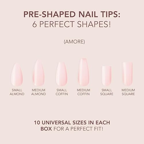 Miniatura 5 de Kiara Sky Cover Gelly Tips  Extensiones de uñas de gel suave preformadas para remojar  Cuadrado corto - Amore