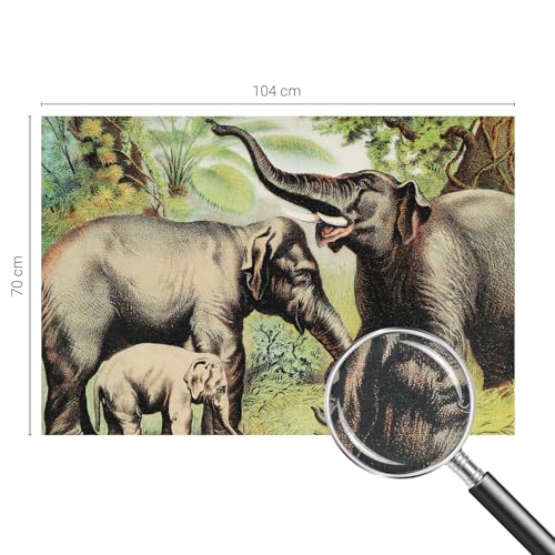 Murales de elefantes de 104x70 cm para revestimiento de pared decorativo en el hogar 5