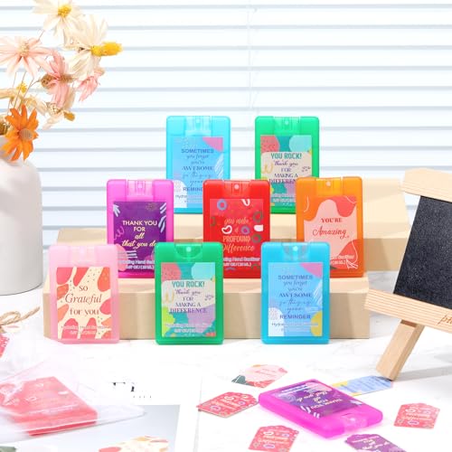 Image of 72 Pcs Mini Sanitizer Spray Bulk Travel Size Portable, Pocket, Rainbow | Pocket Hand Sanitizer Sprays, Thank You Gifts, Teacher Coworker Employee Appreciation, Mother Women Office Travel Favors